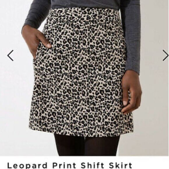 👠Loft animal print shift skirt.        Size 4 - Picture 1 of 8